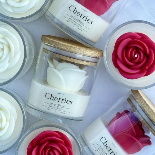 Cherries - designová sójová svíčka