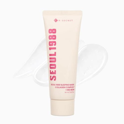K-SECRET - SEOUL 1988 Sleeping Mask : Collagen Complex 7 + Red Bean - Noční kolagenová maska pro glow a pružnější pleť - 60 ml