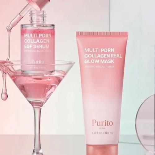 PURITO SEOUL - Multi PDRN Collagen Real Glow Mask - Rozjasňující kolagenová maska s PDRN - 100 ml