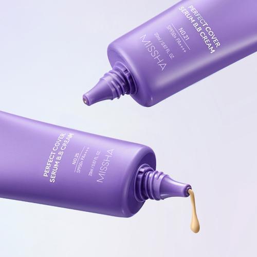 MISSHA - Perfect Cover Serum BB Cream SPF50+ PA+++ - Krycí BB krém se skincare efektem - 20 ml