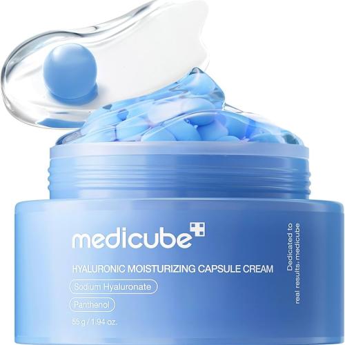 MEDICUBE - Hyaluronic Moisturizing Capsule Cream - Hydratační krém s kapslovou texturou - 55 g