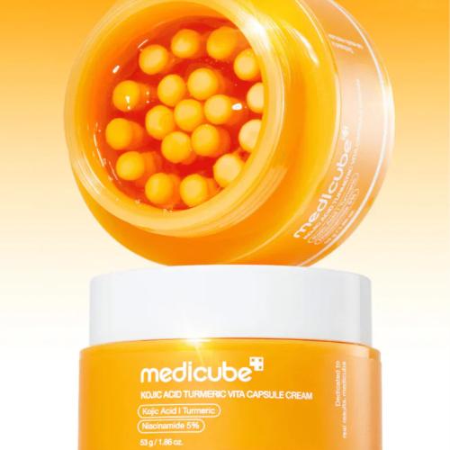 MEDICUBE - Kojic Acid Tumeric Vita Capsule Cream - Rozjasňující krém proti pigmentacím