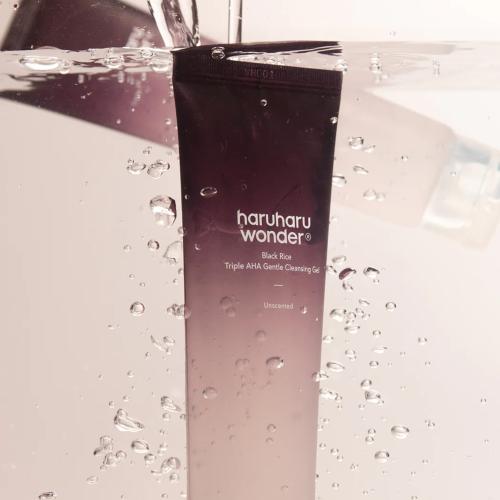 HARUHARU WONDER - Black Rice Triple AHA Gentle Cleansing Gel – Jemný čisticí gel s AHA kyselinami - 100 ml
