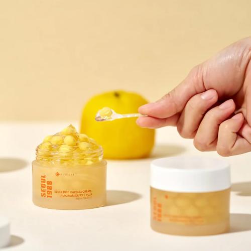K-SECRET – SEOUL 1988 Capsule Cream Niacinamide 5% + Yuja – Rozjasňující krém s niacinamidem a yuzu - 50 ml