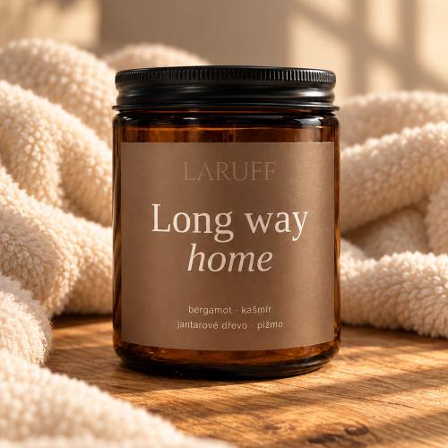 Long Way Home - Sójová svíčka s dřevěným knotem
