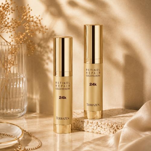 TERRAZEN - Retinol Repair Gold Eye Cream - Oční krém s retinalem a zlatem pro hladší a rozzářené oční okolí - 20 ml