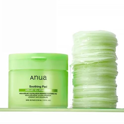 Anua – Azelaic Acid 10 Hyaluron Redness Soothing Pad – Zklidňující tamponky s azelaovou kyselinou