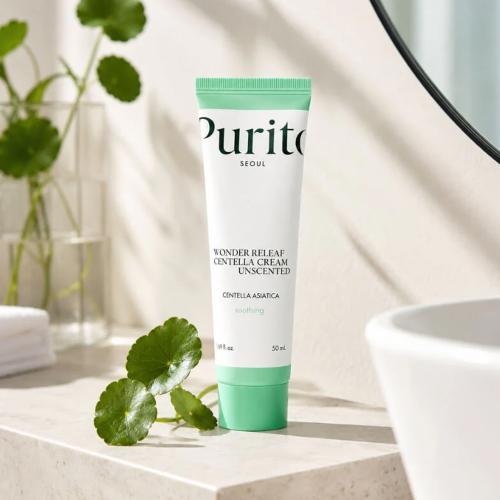 PURITO - Wonder Releaf Centella Cream Unscented - Zklidňující krém s pupečníkem asijským - 50 ml