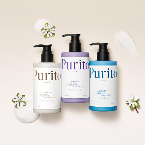 PURITO SEOUL – Luminous Moisture Shea Butter Body Lotion – Vyživující tělové mléko s přírodní vůní - 300 ml