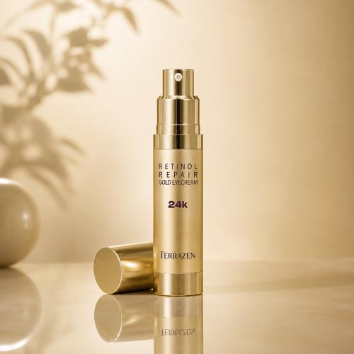 TERRAZEN - Retinol Repair Gold Eye Cream - Oční krém s retinalem a zlatem pro hladší a rozzářené oční okolí - 20 ml