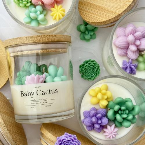 Baby Cactus - designová sójová svíčka