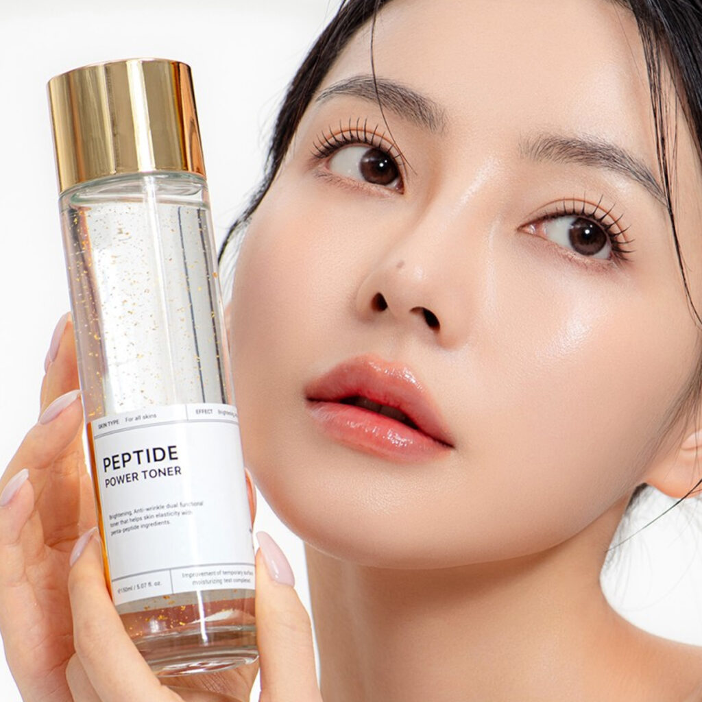 B.O.M. – Peptide Power Toner – Intenzivně hydratační a liftingové tonikum s peptidy a 24K zlatem - Image 2