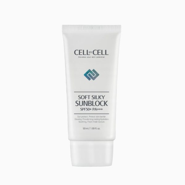 CELL BY CELL – Soft Silky Sun Block SPF50+ PA+++ – Hydratační pleťový krém s vysokou ochranou - 50 ml