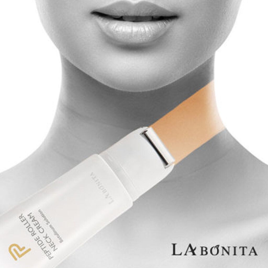 LA BONITA – Peptide Roller Neck Cream – Zpevňující krém na krk s peptidy a roll-on aplikátorem - Image 2