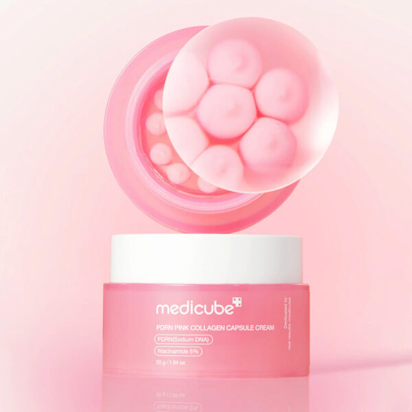 MEDICUBE – PDRN Pink Collagen Capsule Cream – Gelový kapslový krém s PDRN - 55 g