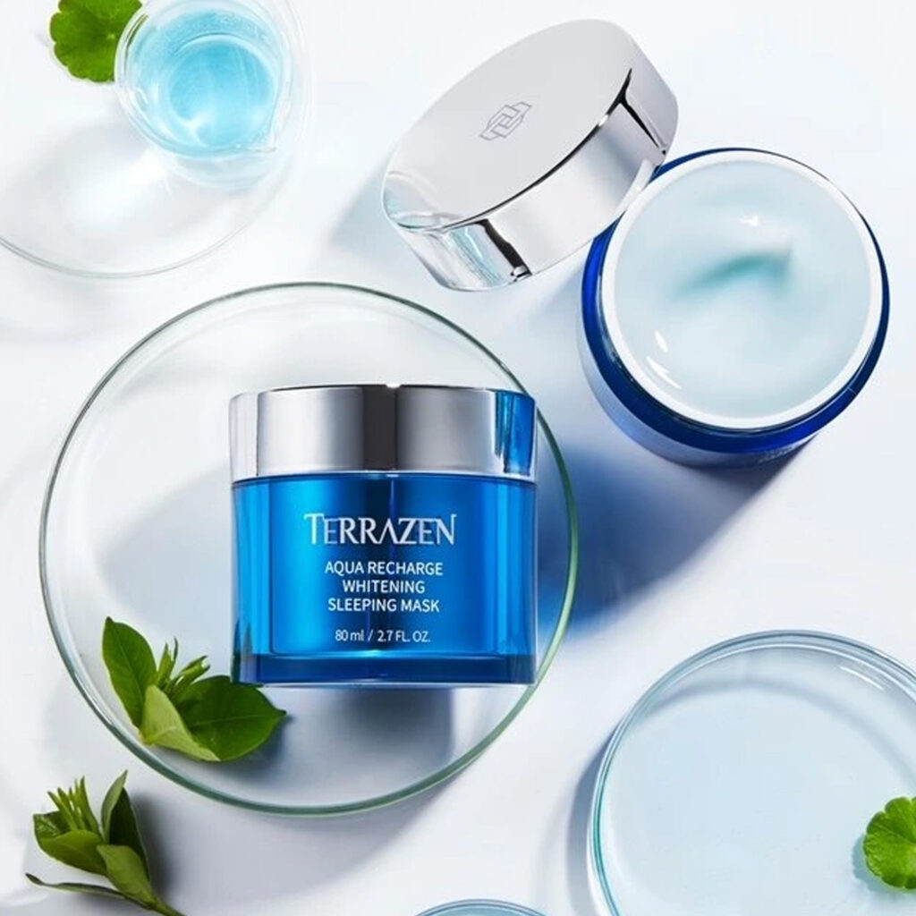 TERRAZEN – Aqua Recharge Whitening Sleeping Mask – Noční hydratační maska s rozjasňujícím účinkem - Image 2