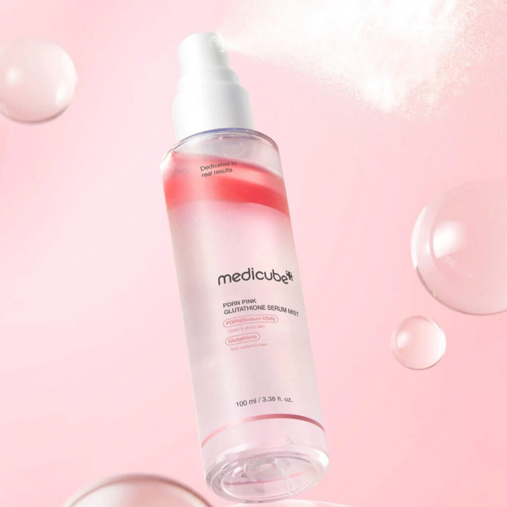 MEDICUBE – PDRN Pink Glutathione Serum Mist – Omlazující rozjasňující mlha - 100 ml - Obrázek 2