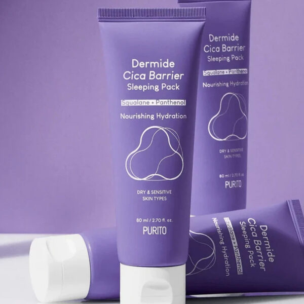 PURITO – Dermide Cica Barrier Sleeping Pack – Noční regenerační maska - 80 ml