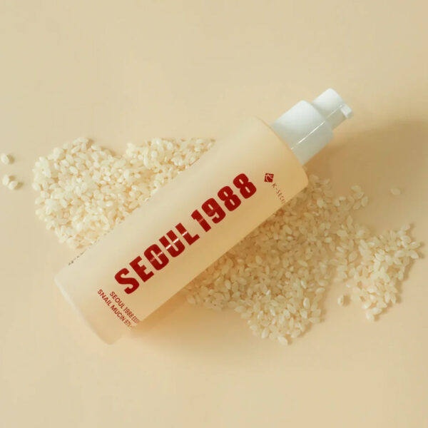 K-SECRET - SEOUL 1988 Essence : Snail Mucin 97% + Rice - Regenerační esence - 100 ml