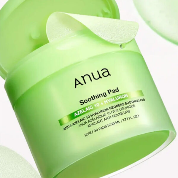 Anua – Azelaic Acid 10 Hyaluron Redness Soothing Pad – Zklidňující tamponky s azelaovou kyselinou