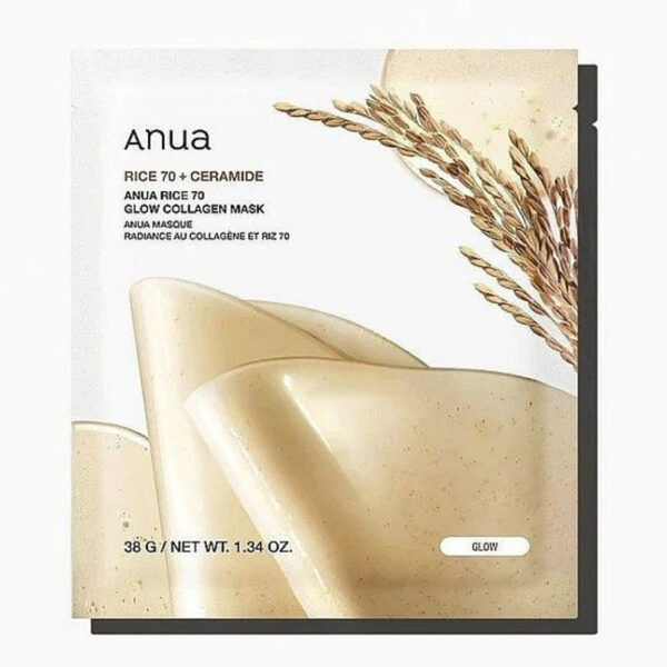 ANUA - Rice 70 Glow Collagen Mask – Rozjasňující rýžová maska
