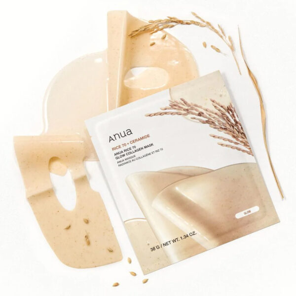 ANUA - Rice 70 Glow Collagen Mask – Rozjasňující rýžová maska