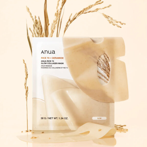ANUA - Rice 70 Glow Collagen Mask – Rozjasňující rýžová maska
