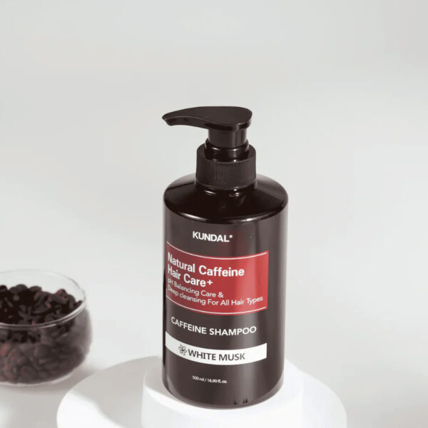 KUNDAL – Caffeine Scalp Shampoo White Musk – Osvěžující šampon pro vlasovou pokožku - 500 ml