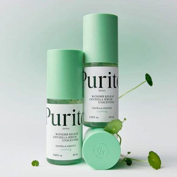 PURITO – Wonder Releaf Centella Serum Unscented – Zklidňující pleťové sérum bez parfemace - 60 ml