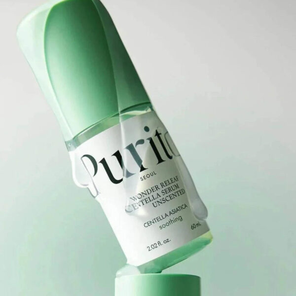 PURITO – Wonder Releaf Centella Serum Unscented – Zklidňující pleťové sérum bez parfemace - 60 ml