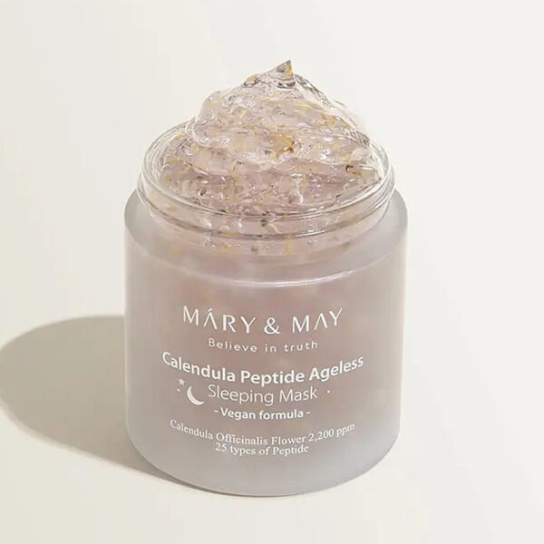 MARY & MAY – Calendula Peptide Ageless Sleeping Mask – Protivrásková noční maska s peptidy